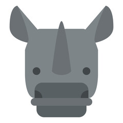 rhino animal face avatar zoo