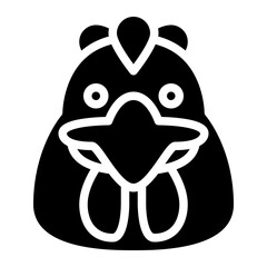 chicken animal face avatar zoo