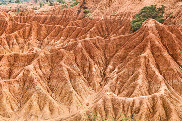 Red hills of Tatacoa Desert in Huila, Colombia, South America