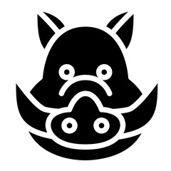 wild pig animal face avatar zoo