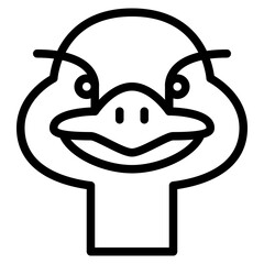ostrich animal face avatar zoo