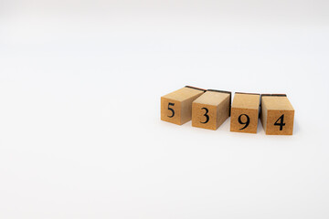 木ブロック　数字　Number　ナンバー　5394