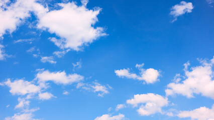 Only blue sky and clouds