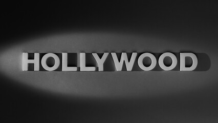 Hollywood  -  Old movie style text - 540444244