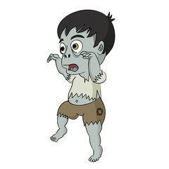 spooky Halloween zombie character lurching toward you zombie