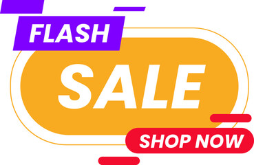 Flash sale banner promo ribbon 