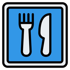 restaurant traffic sign