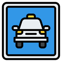 taxi traffic sign
