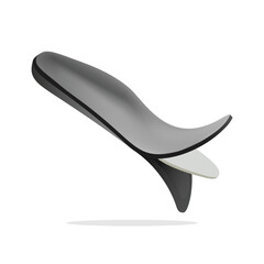 Vector design for three-layered shoe arch support insole. Comfortable shoes insoles vector illustration.