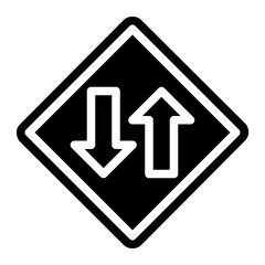 two way traffic sign