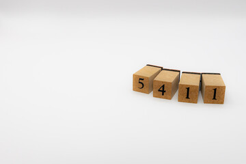 木ブロック　数字　ナンバー　Number　5411