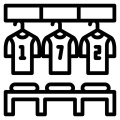 dressing room football team soccer sport club