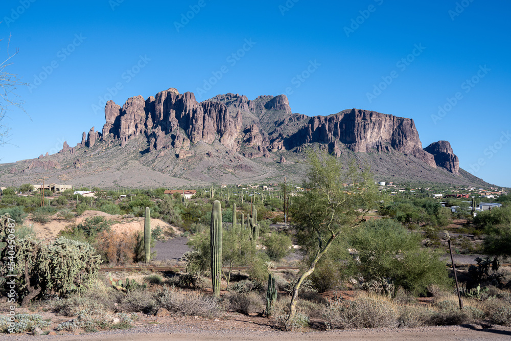 Wall mural the superstition mountains located outside of phoenix arizona