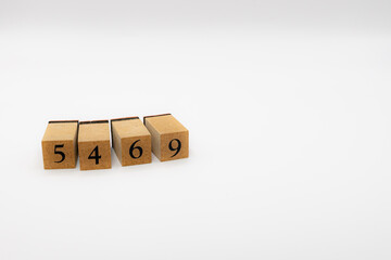 木ブロック　数字　Number　ナンバー　5469