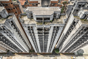 Abandoned buildings in the city of Campinas, countryside of São Paulo. Vegetation, construction...