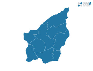 Vector blue of map San Marino.