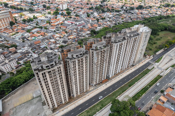 Abandoned buildings in the city of Campinas, countryside of São Paulo. Vegetation, construction...