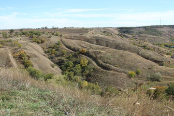 beautiful view of the mountains and the city from the top