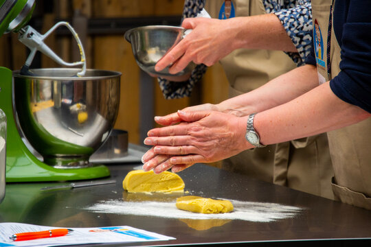 chef preparing dough