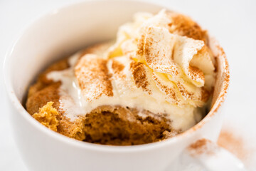 Pumpkin mug cake