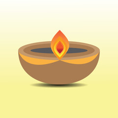 Diya light lamp Indian festival Diwali religious prosperity decorative worship 
