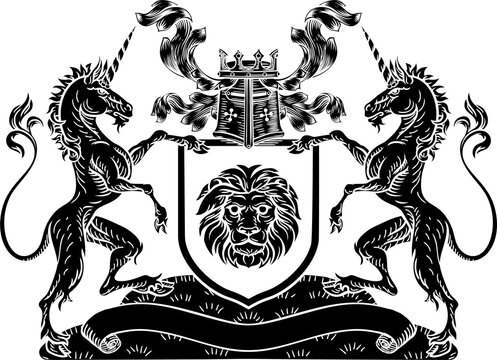 recommend clip art: Shield Crest Unicorn Coat of Arms Heraldic