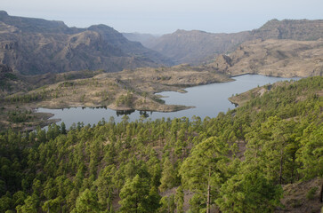 Obraz na płótnie Canvas Las Ninas dam. The Nublo Rural Park. Gran Canaria. Canary Islands. Spain.
