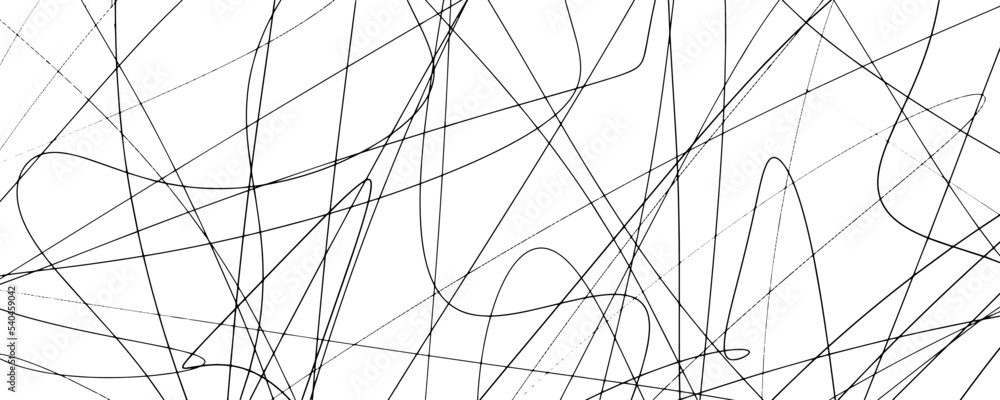 Poster abstract scribble lines background design.