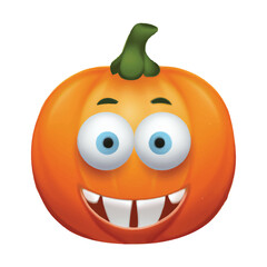 Halloween Pumpkin isolated on white background