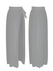 Grey women long sarongs. vector