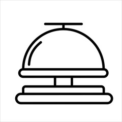 Desk Bell, Reception Bell Icon Logo Design Vector Template Illustration Sign And Symbol