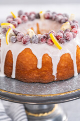 Lemon cranberry bundt cake