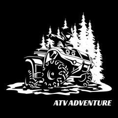 ATV SPORTS ILLUSTRATION DESIGN LOGO ICON VECTOR