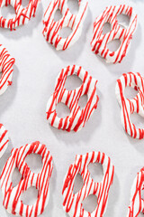 Red White and Blue Chocolate Covered Pretzel Twists