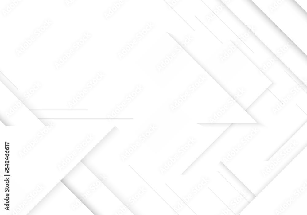 Poster abstract white geometric pattern design artwork decorative style. overlapping with shadow pattern mi