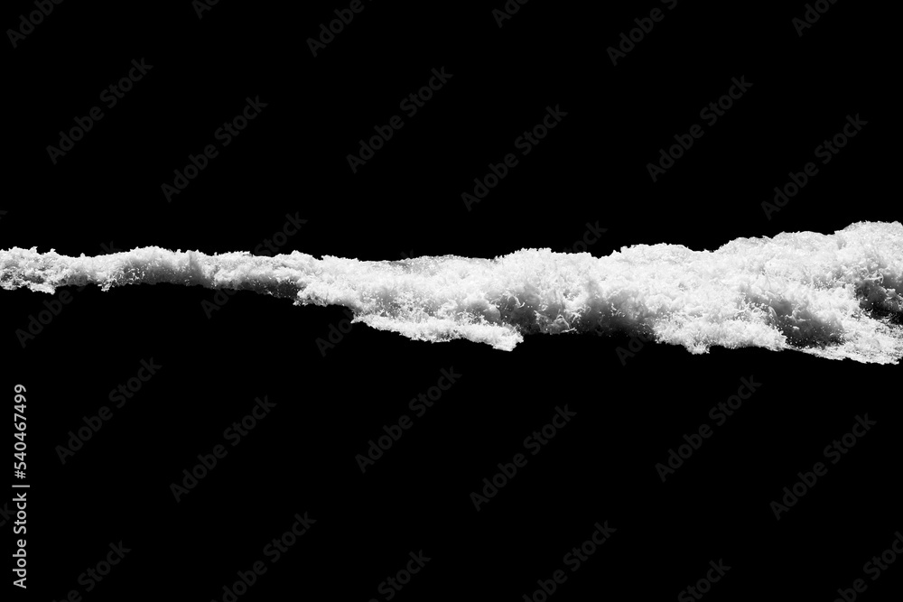 Poster sea wave with foam isolated on black background
