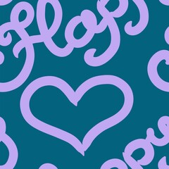 pattern with hearts seamless abstract pattern happy new year lettering fabric fashion design print wrapping paper digital illustration texture wallpaper colorful print 