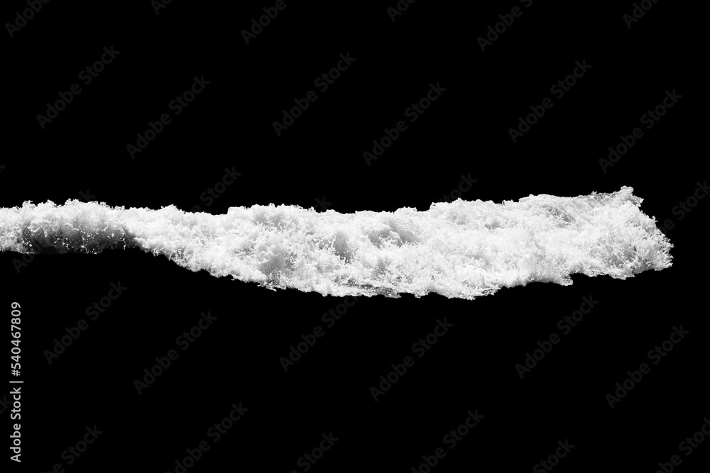 Poster sea wave with foam isolated on black background