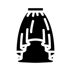 high low skirt glyph icon vector. high low skirt sign. isolated symbol illustration