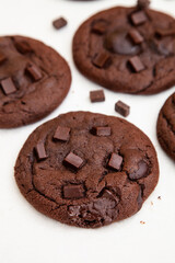 Fresh baked double chocolate cookie