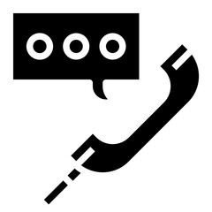 customer service 24hr glyph icon