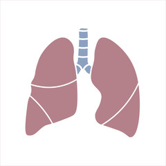 Human lungs logo vector illustration design template