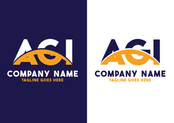 Letter AGI logo design vector template, AGI logo