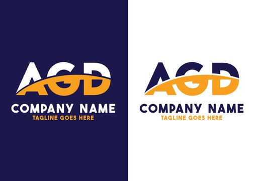 Letter AGD logo design vector template, AGD logo