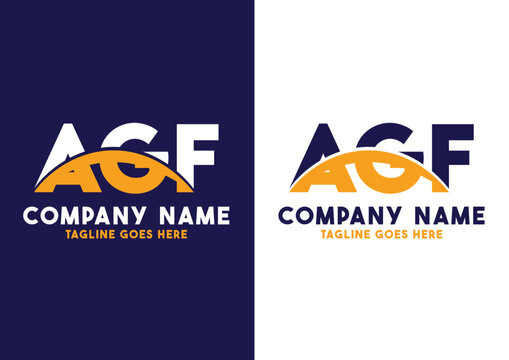 Letter AGF logo design vector template, AGF logo
