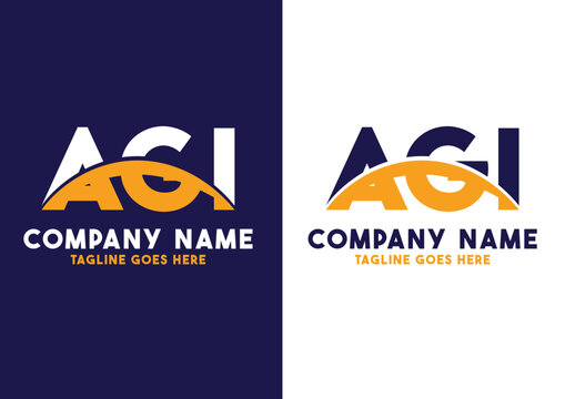 Letter AGI logo design vector template, AGI logo