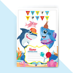 Happy Birthday Invitations card shark