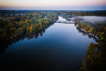 Drone Sunrise in Princeton, New Jersey 