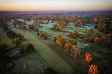 Drone Sunrise in Princeton, New Jersey 