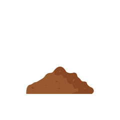 pile of soil - isolated illustration on a white background.